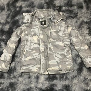 G star Coat Grey Camouflage